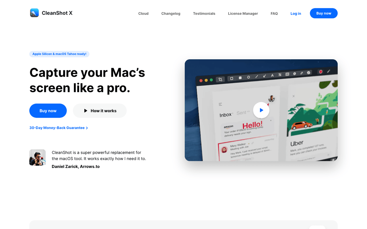 CleanShot X screenshot and annotation tool