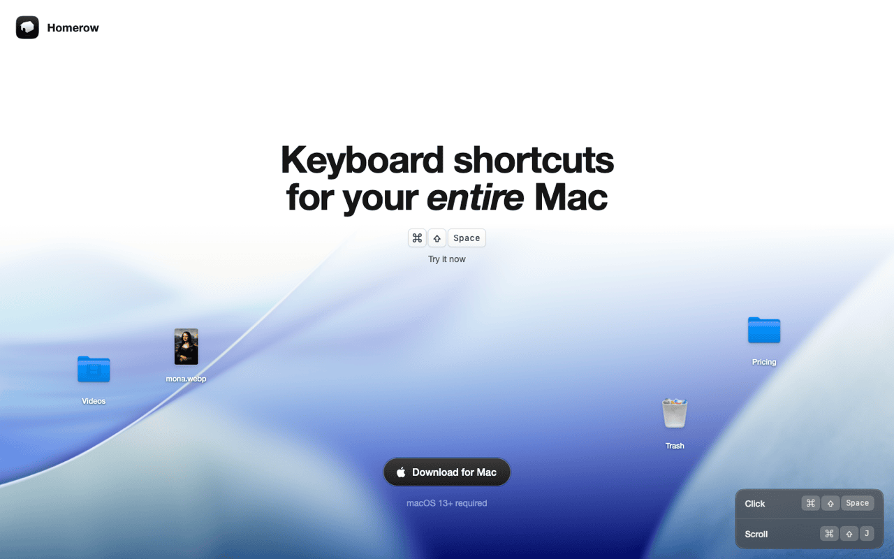 Homerow labelling clickable elements for keyboard navigation