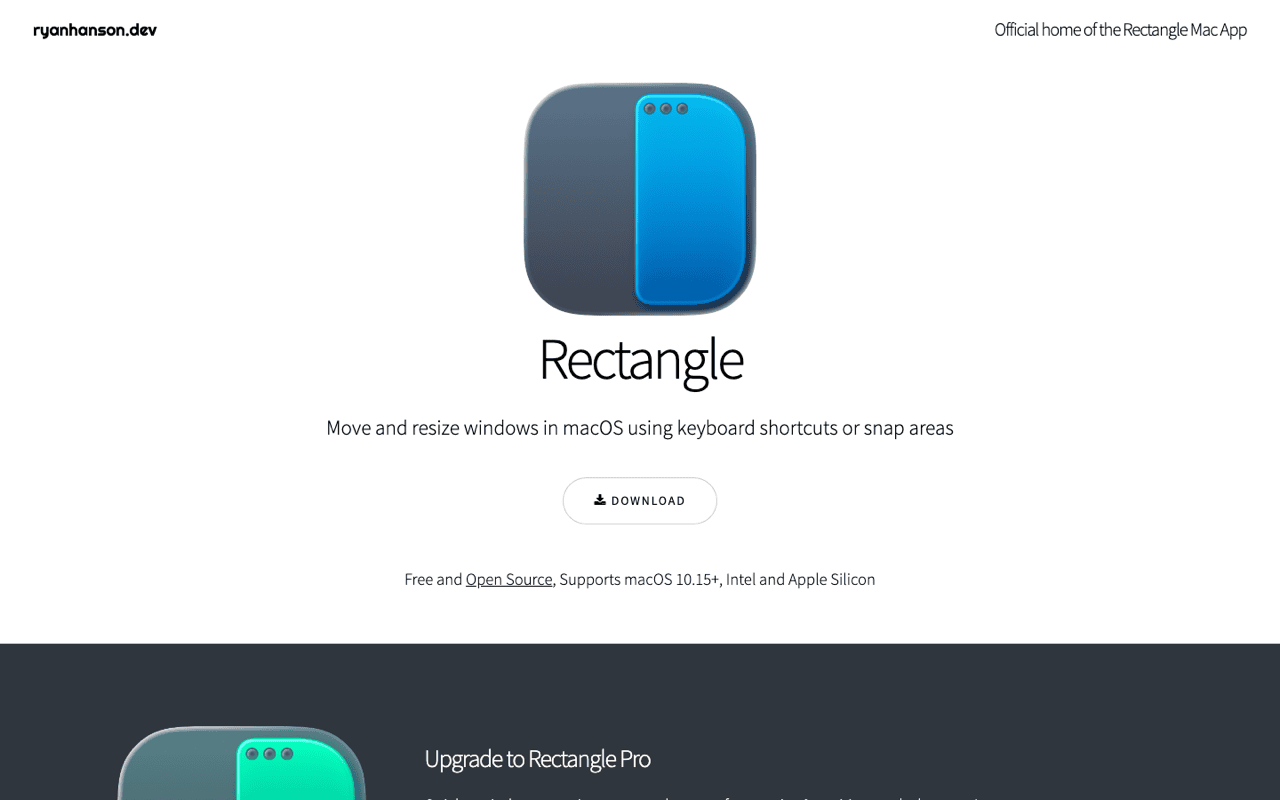 Rectangle window snapping on macOS